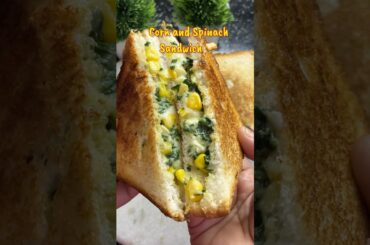Healthy and Delicious Spinach Corn Sandwich | Nutan’s Kitchen #trending #spinachcornsandwich #shorts