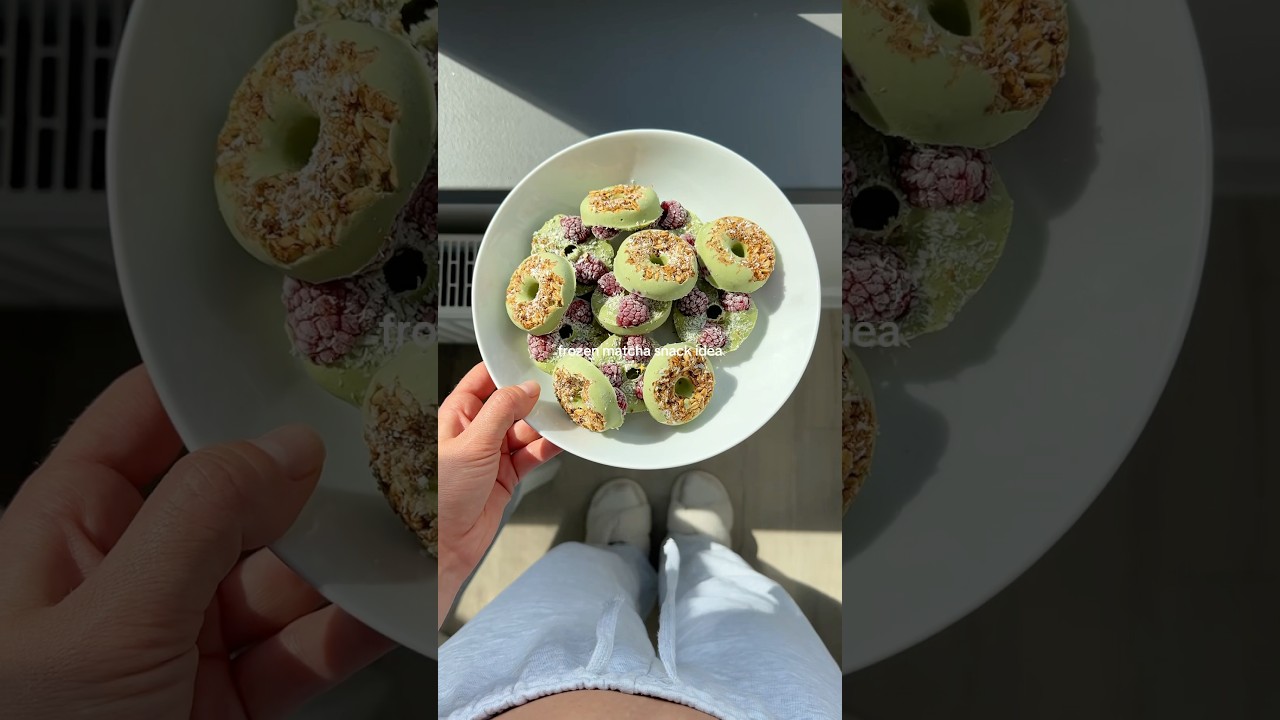 Matcha Yogurt Donut Snacks with Homemade Granola | Healthy & Easy treats recipe Matcha Yogurt Donut Snacks with Homemade Granola | Healthy & Easy treats recipe