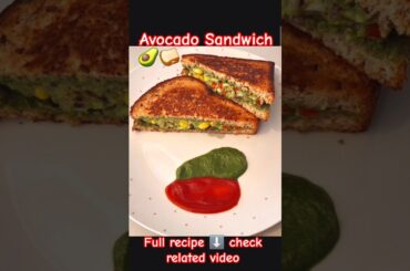 Instant Healthy Avocado Sandwich | Healthy Breakfast Recipe | Avocado Sandwich Recipe | #shorts