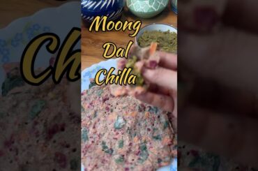 Moong Dal Chila with Jowar and vegetable | Super healthy breakfast idea #healthy #indianbreakfast