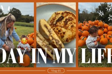 baby’s first pumpkin patch, new healthy recipe, old navy baby clothes | day in my life vlog