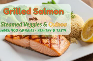 Easy Salmon Bowl | Under 400 Calorie Healthy Dinner Idea