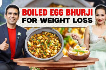 Boiled Egg Bhurji Recipe for Weight Loss | Fastest Whole Egg Recipes | Indian Non Veg Diet by Richa