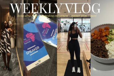 WEEKLY VLOG: LIVING ALONE AGAIN? HEALTHY RECIPES + BWSS'S FIRST EVENT + MY WORKOUTS + MORE!