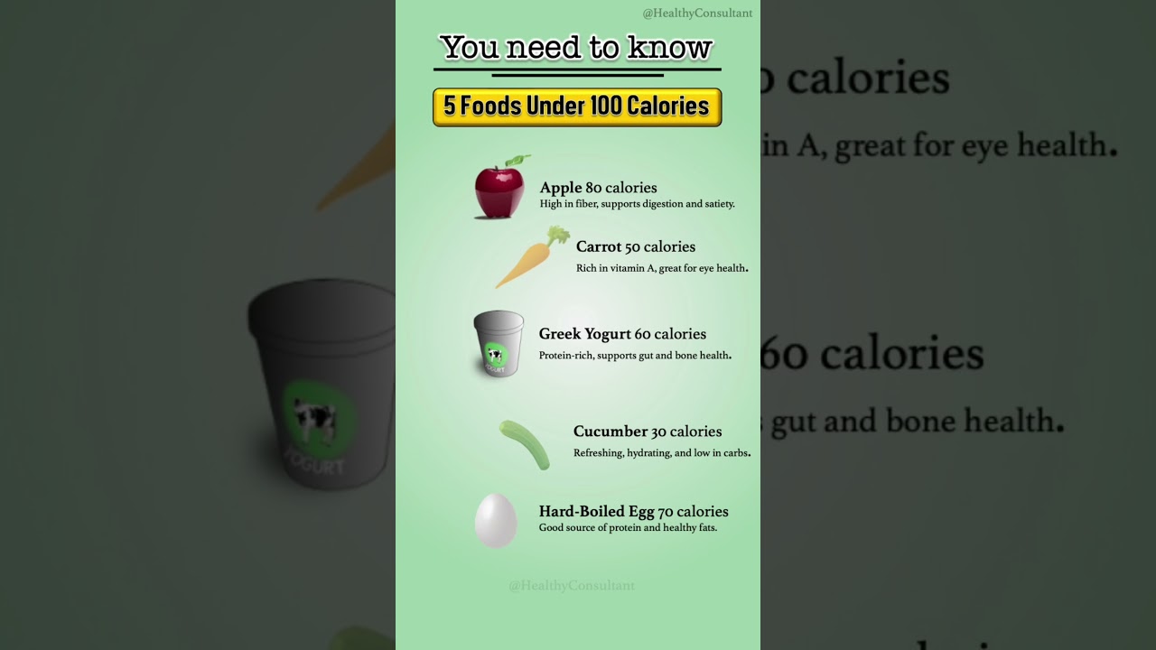 5 Foods Under 100 Calories | healthy eating plan #healthyplants #healthyliving 5 Foods Under 100 Calories | healthy eating plan #healthyplants #healthyliving