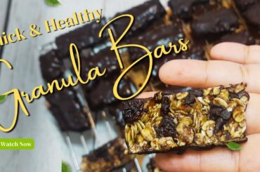 No Bake Homemade Granola Bars Recipe | Healthy Snack for Kids & Adults