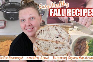 EASY HEALTHY FALL RECIPES! Fall Crockpot Dinners! One Pot Family Meals! NEW APPLE PIE SOURDOUGH!