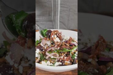 Mediterranean Lentil Salad, Healthy Salad Recipe #shorts #recipe