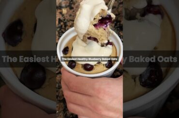 The easiest healthy blueberry baked oats ever! #healthyrecipes #shorts
