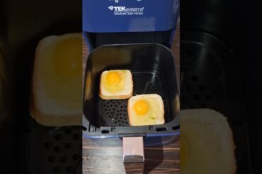 Bread Egg in Airfryer | Simple breakfast bread with egg in air fryer #airfryer #eggsnacks #breadegg