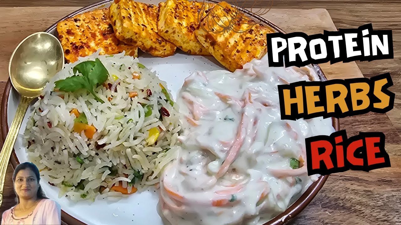 Protein Herbs Rice Bowl | Healthy Lunch & Dinner Idea | Weight Loss Special | Protein Herbs Rice Bowl | Healthy Lunch & Dinner Idea | Weight Loss Special |