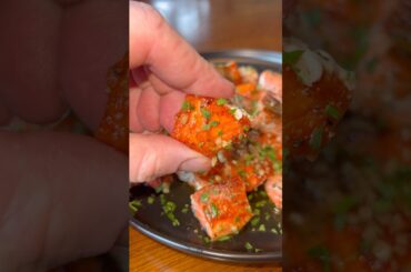 Honey Garlic Butter Salmon Bites