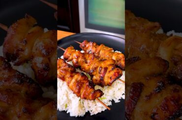 Lemon Pepper Chicken Skewers Air Fryer Recipe #shorts