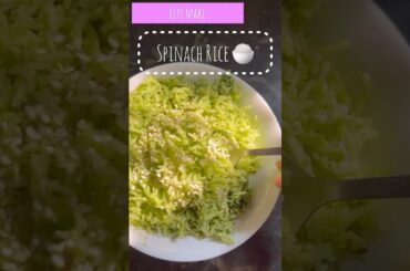 Green rice recipe(healthy easy spinach rice recipe for kids,quick palak rice for easy dinner recipe