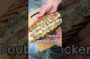 Double Decker Sandwich | Corn Spinach Sandwich #Sandwich #Shorts