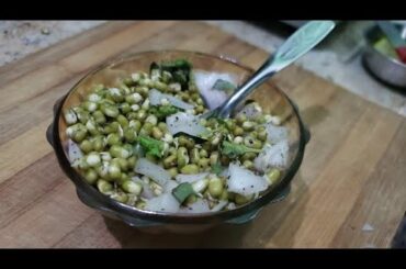 Moong Dal Sprouts Salad - 100% Green Tasty Snacks For kids and Adults | Fireless cooking