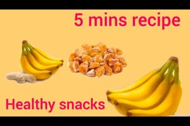 5mins easy peasy and healthy snack recipe using banana.only 4 ingredients needed.#youtube #healthy
