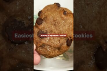 Easiest 3-Ingredient Cookies! #healthyrecipes #shorts