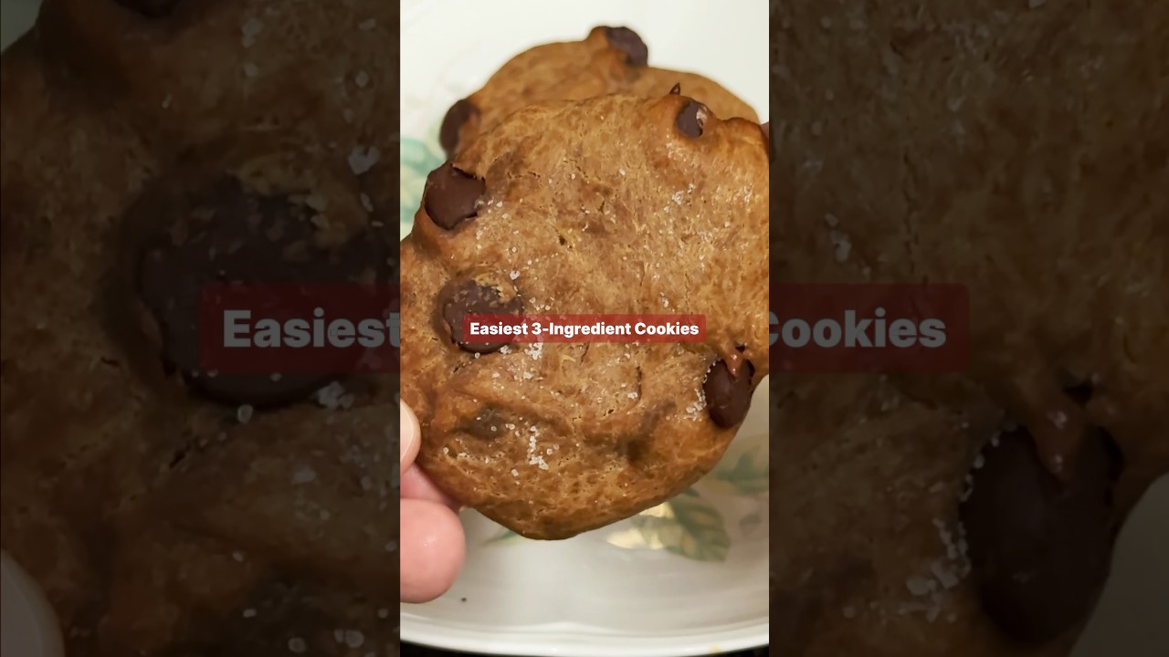 Easiest 3-Ingredient Cookies! #healthyrecipes #shorts Easiest 3-Ingredient Cookies! #healthyrecipes #shorts