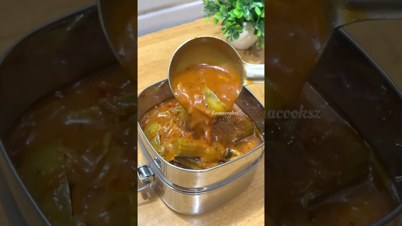 Lunch Recipe: Rice n Murangakkai kaare kulambu | bonda | fruit #shortfeed #lunchideas #lunchbox Lunch Recipe: Rice n Murangakkai kaare kulambu | bonda | fruit #shortfeed #lunchideas #lunchbox