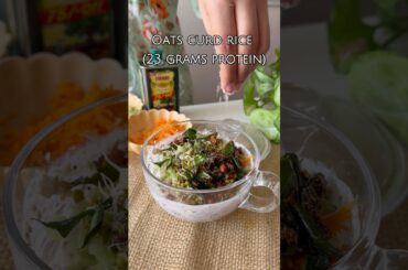 With 23 grams of protein this Oats curd rice is a perfect vegetarian breakfast !!