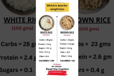White rice vs Brown rice, which is the best for weight loss #fatburningsecrets #weightlossdiet #food