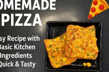 Homemade Bread Pizza | Easy, Healthy & Tasty Pizza Recipe | Kids Friendly Snack Idea