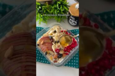 “Healthy breakfast ideas” overnight oats and chia seeds for weight loss #quickandeasy #shorts #yt