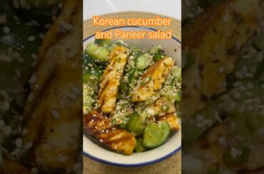 Korean Cucumber Salad with Roasted Paneer | Healthy Weight Loss Salad Recipe | High Protein Diet