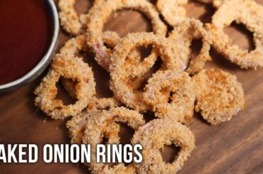 Crispy Baked Onion Rings | Easy & Healthy Homemade Snack Recipe in Minutes