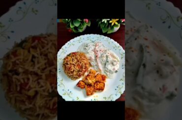 # Veg Platte. #Paneer  # veg pulao # Raita  #healthy #weightloss! #food #shorts #indianfood