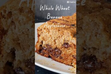 Heathy Banana Applesauce Cake Bread recipe #shorts #banana #easyrecipe #bananabread