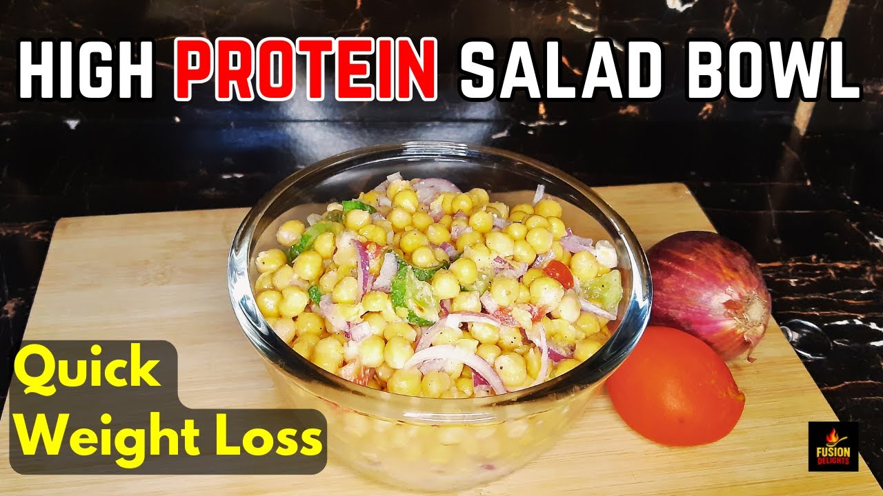 Chickpea Protein Salad | Weight Loss Salad By Fusion Delights | Protein Salad | Healthy Lunch Ideas Chickpea Protein Salad | Weight Loss Salad By Fusion Delights | Protein Salad | Healthy Lunch Ideas