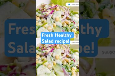 Fresh healthy salad recipe! #salad #vegetables #mixsalad #fresh #healthyfood #shorts #subscribe