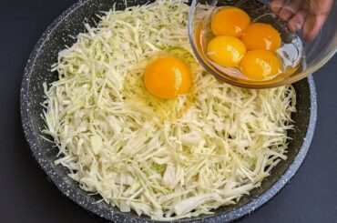 Cabbage & Eggs Tastes better than Meat! Healthy Breakfast ideas. Quick & Simple Recipe!