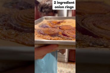 healthier onion rings! only two simple ingredients!! #onionrings #parmesan #food #healthyrecipes