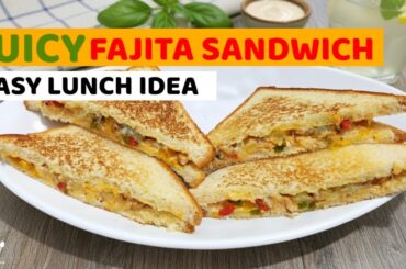 Juicy Chicken Fajita Sandwich | Easy Homemade Street-Style Sub
