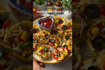 We Made Mini Pizza Caps#tasty #minipizza #snackideas#healthy