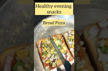 Healthy evening snacks| Air fryer recipe| Air fryer Bread pizza recipe| Easy snacks options #shorts