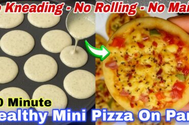 Healthy Mini Pizza on Tawa- No Sauce-No Oven-No Maida | Easy Instant Pizza Recipe |mini pizza recipe