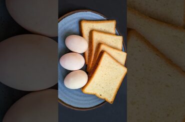 5 Minutes Eggs Bread Recipe! Simple Delicious and Easy #shorts #recipe #food