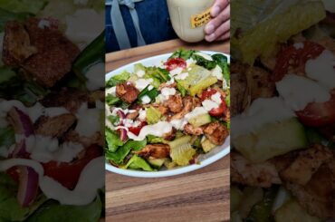 DELICIOUS Chipotle Chicken Caesar Salad Recipe with Homemade Dressing and Croutons!