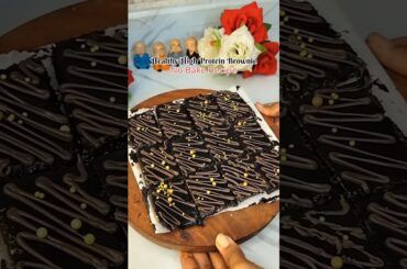 No Cook Healthy High Protein Brownie #trending #recipe #shorts #healthyrecipes #viral #viralvideo