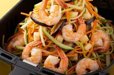 Air Fryer Shrimp Eggplant Salad, Healthy & Affordable Recipe,  Your New Go-To Salad Revealed!