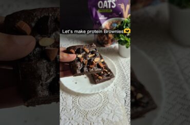 Healthy Protein Brownies | Oats, dates and banana recipe
