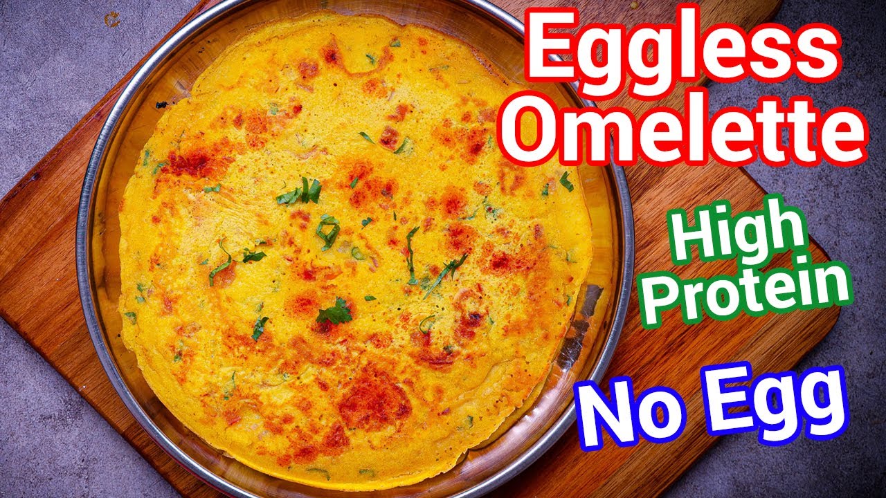 Healthy Eggless Omelette Recipe | Veggie Omelette | High Protein Vegetarian Breakfast Healthy Eggless Omelette Recipe | Veggie Omelette | High Protein Vegetarian Breakfast