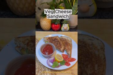 Bombay Style Veg Cheese Sandwich | Healthy & Cheesy Sandwich Recipe #shorts #viral #youtubeshorts