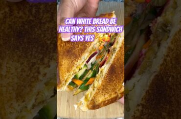 Healthiest White Bread Sandwich with Leftover Chicken|Easy&Healthy Recipe Ideas#food#shorts#trending