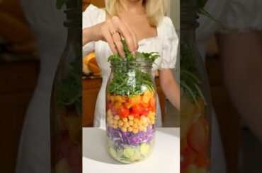 Gut Health Kimchi Chickpea Salad Party Size Jar & Meal Prep