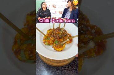 Chili garlic sweetcorn recipe #trending #sweetcorn #asmr #healthy #chilligarlicsauce #shorts